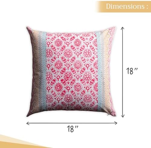Maison d' Hermine Throw Pillow Covers 100% Cotton (18" x 18" - Pack of 1)