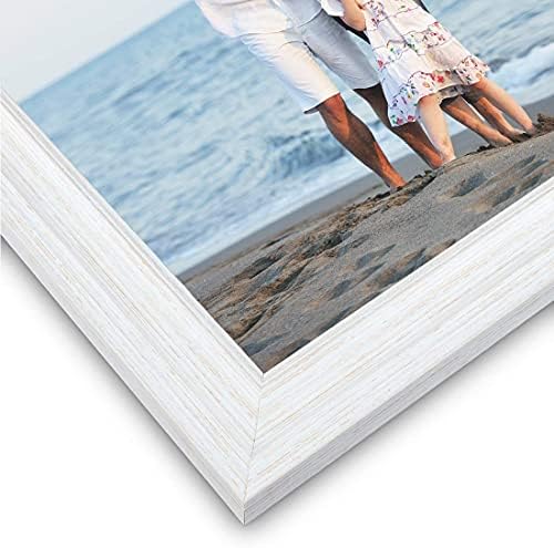 LaVie Home 4x6 Picture Frames (1 Pack, Distressed White) Rustic Photo Frame Set with High Definition Glass for Wall Mount & Table Top Display