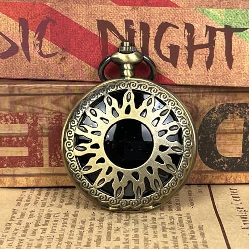 Black Obsidian Scrying Mirror, Obsidian Feng Shui Mirror, Witches Mirror Presents, Witchcraft kit Divination Tools (Pocket Watch-8)
