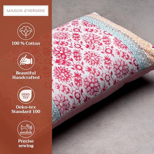 Maison d' Hermine Throw Pillow Covers 100% Cotton (12" x 20" - Pack of 1)