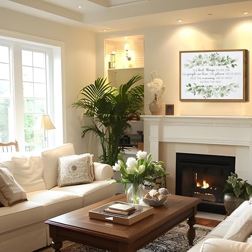 Floating Framed Sage Green Wall Art Bathroom Picture Wall Decor 16x24 In | Inspirational Scripture Painting, Botanical Canvas Print, Olive Green Artwork for Office, Living Room, Bedroom