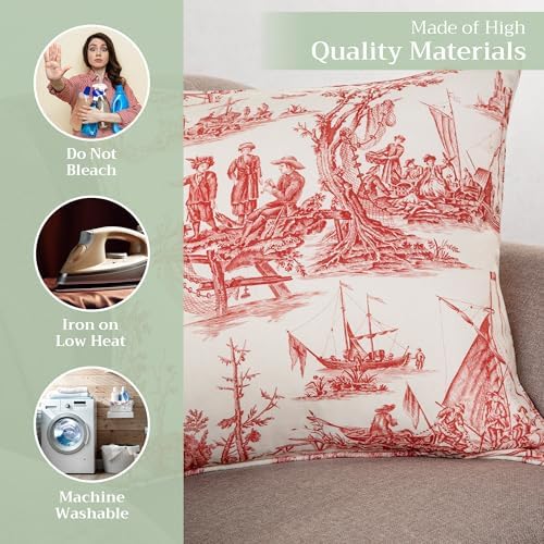 Maison d' Hermine Throw Pillow Covers 100% Cotton (20" x 20" - Pack of 1)