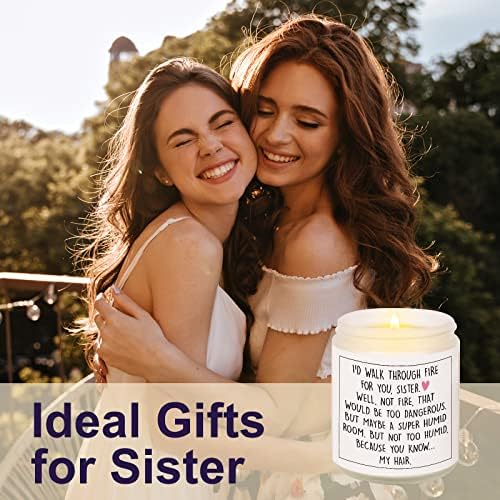 Petalsun Funny Sister Gifts, Sister Birthday Gifts, Lavender Scented Candle