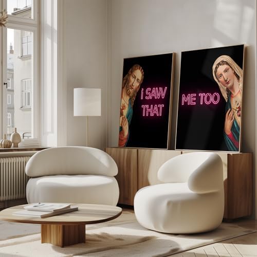Poster Master 2-Piece I Saw That Print - Me Too Poster - Altered & Pop Art - Baroque Gift for Men & Women - Funny Wall Decor for Dorm, Bedroom or Bathroom - 16x20 UNFRAMED Wall Art