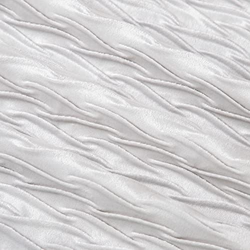 MADIZZ Set of 2 Super Soft Velvet Decorative Throw Pillow Covers 26x26 inch Greyish White Square with Texture Luxury Style Cushion Case European Pillow Shell for Sofa Bedroom