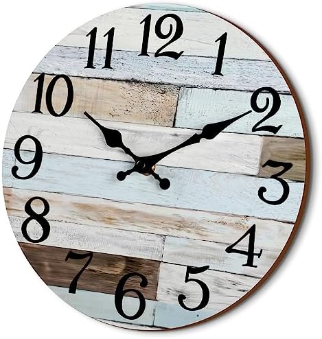 KECYET 16 Inch Wall Clock Battery Operated Silent Non Ticking Country