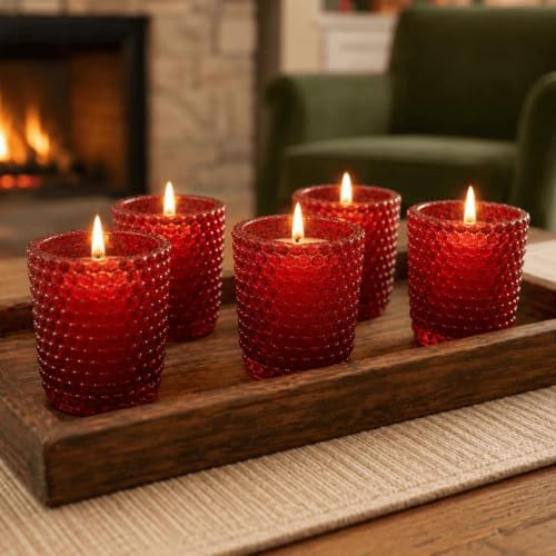 Richland Votive Candle Holders Hobnail Red Set of 72