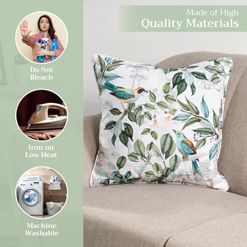 Maison d' Hermine Throw Pillow Covers 100% Cotton (20" x 20" - Pack of 1)