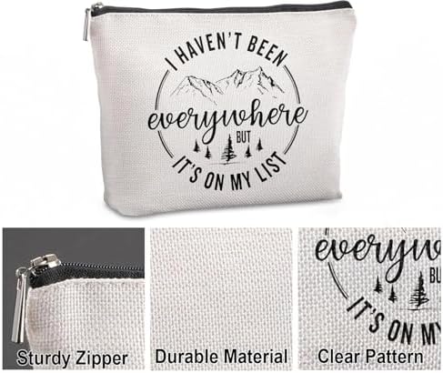 Travel Gifts for Women – 7OZ Scented Candle & Makeup Bag | Mothers Day, Unique Gift for Women, Relaxing Aromatherapy, Stylish Cosmetic Bag for Travelers, Travel Gifts