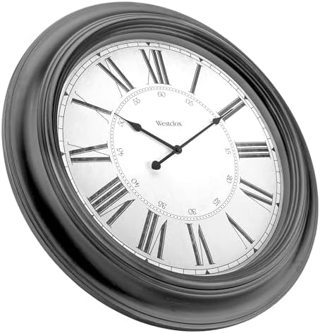 Westclox 24 inch Traditional Wall Clock Battery-Operated Clock for Living Room, Bedroom, Office