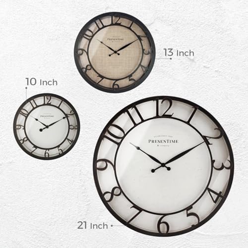 Presentime 21" Farmhouse Series Wall Clock