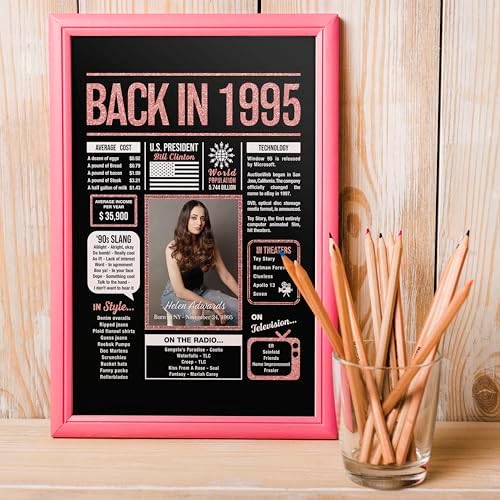 Happy 30th Birthday Decorations For Her, Women - Personalized Birthday Gifts For 30 Year Old, Rose Gold 30th Birthday Decorations, Dirty 30 Bday Decor Back In The Day You Were Born, 30 Birthday Gifts