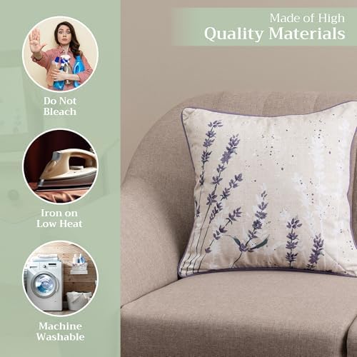 Maison d' Hermine Throw Pillow Covers 100% Cotton (20" x 20" - Pack of 1)
