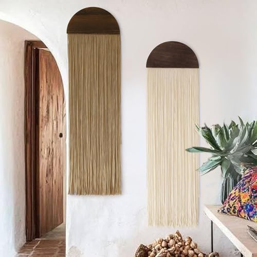 2Pcs Macrame Wall Hanging Boho wall decor Fiber Art Decor 13.7"W*51"L