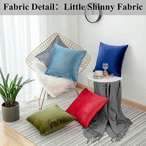 Home Brilliant Velvet 12x20 Throw Pillow Covers Rectangular Oblong Pillowcases Pillow Covers for Office Lounge Nursery Decor, Set of 2, 12 x 20 (30x50cm), Avocado Green