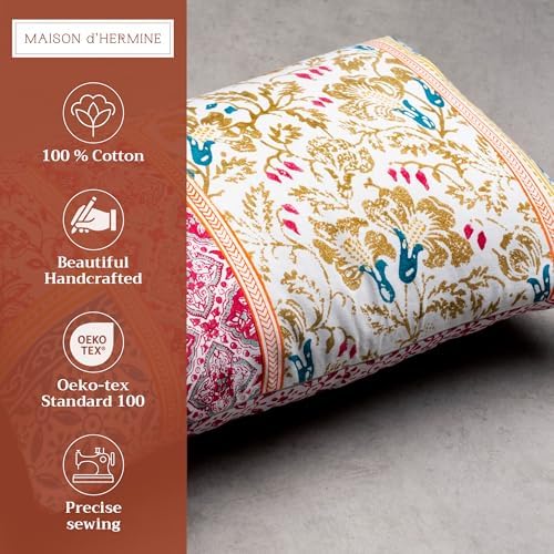Maison d' Hermine Throw Pillow Covers 100% Cotton (12" x 20" - Pack of 1)
