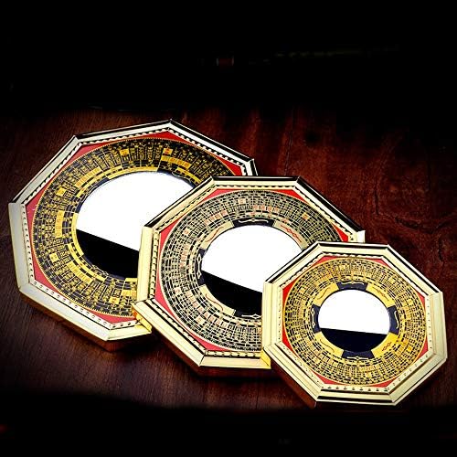 Better us Chinese Feng Shui Convex Bagua Mirror Wood Fengshui ba gua Mirrors (Small)