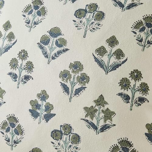Floral Throw Pillow Covers Set of 2, 18x18 Inches Olive
