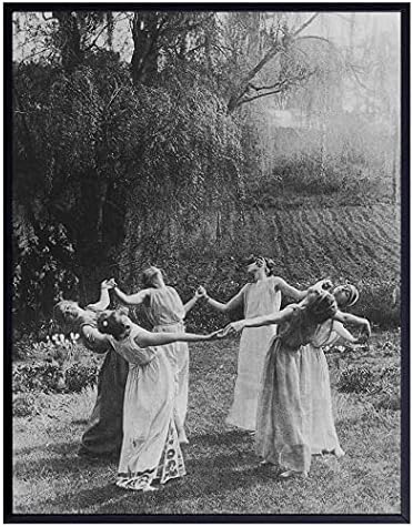 Witchy Pagan Wall Art & Decor - LARGE 11x14 - Witch Coven - Wiccan Wicca Decor - Gift for Witchcraft and Black Magic Fans - Gothic Pagan Wall Art - Goth Room Decor - Creepy Scary Vintage Picture Photo