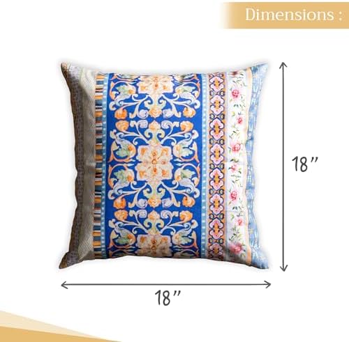 Maison d' Hermine Throw Pillow Covers 100% Cotton (18" x 18" - Pack of 1)