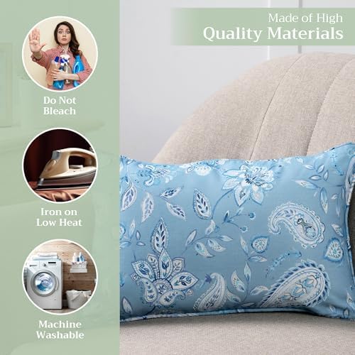 Maison d' Hermine Throw Pillow Covers 100% Cotton (12" x 20" - Pack of 1)