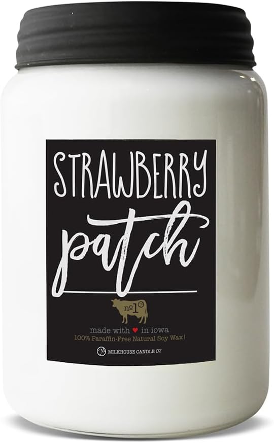 Milkhouse Strawberry Patch Soy Candle, 26 oz Farmhouse Jar, 150+ Hr Burn
