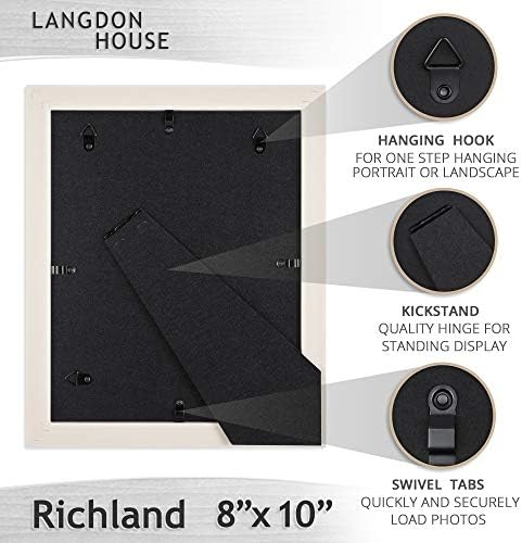 Langdon House 8x10 Picture Frames (Ash Gray, 6 Pack) Woodgrain Style, Richland Collection