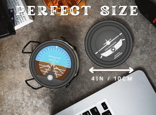 Onebttl Pilot Gifts for Men, Aviation Gifts Ceramic Coasters Set of 6