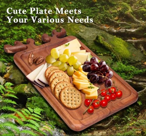 Large Wooden Platter Christmas Charcuterie Board Holiday Trays Cookie Plate