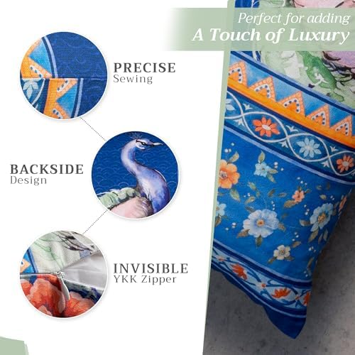 Maison d' Hermine Throw Pillow Covers 100% Cotton (12" x 20" - Pack of 1)