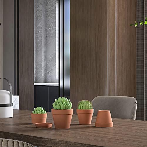 Fcacti 3 Inch Terra Cotta Pots with Drainage - 22 Pack Clay Flower Pots, Succulent/Cactus Nursery Pots,Small Terracotta Pots Great for Plants, Crafts, Wedding Favor