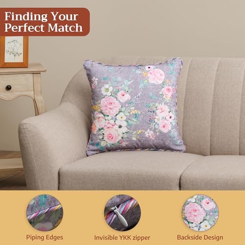 Maison d' Hermine Throw Pillow Covers 100% Cotton (20" x 20" - Pack of 1)