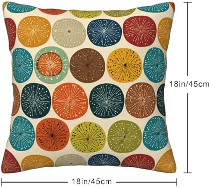 Midcentury Dots Throw Pillow Covers Set of 4 Decorative Soft Double Sided Print Pillow Case Farmhouse Home Decor for Living Room Sofa Couch 18x18