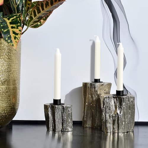 GUTE Taper Candle Holder Matte Black Iron Candlestick Home Decor 4Pcs