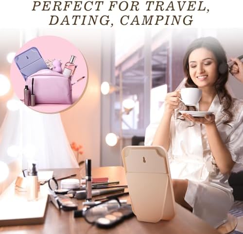 36 Pack 8x5 In Desk Makeup Mirror with Stand and Hanging Hole,6 Colors