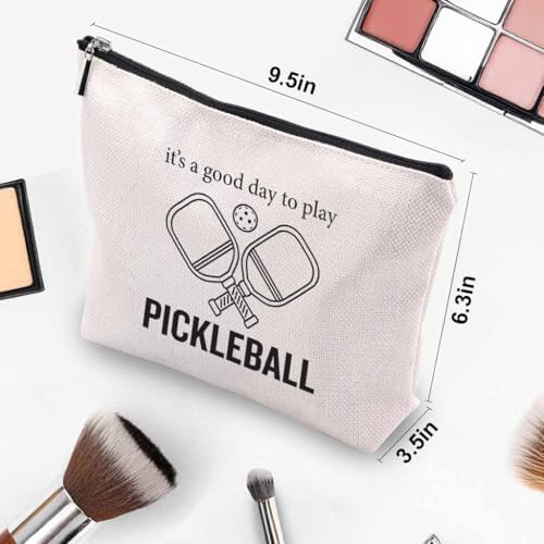Funny Pickleball Gift Set - Scented Candle & Cosmetic Bag - Pickleball Gifts for Women, Men, Players, Coaches - Gag Gift for Birthday, Mothers Day, Mom, Stocking Stuffers, Pickleball Enthusiasts