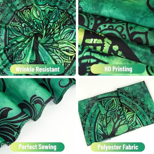 Green Boho Tapestry for Bedroom, Large Hippie Tree of Life Wall Tapestries