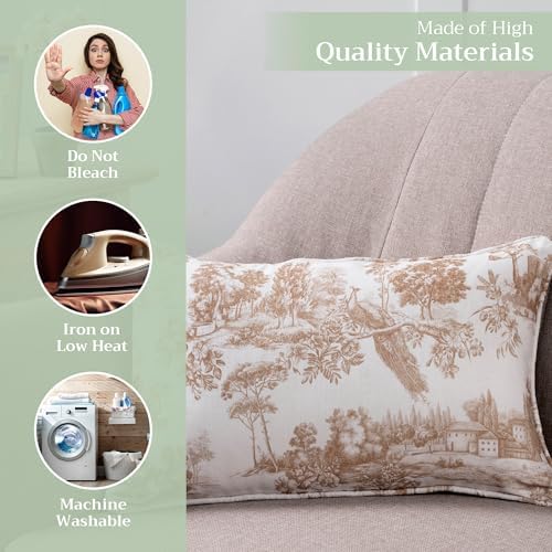 Maison d' Hermine Throw Pillow Covers 100% Cotton (12" x 20" - Pack of 1)