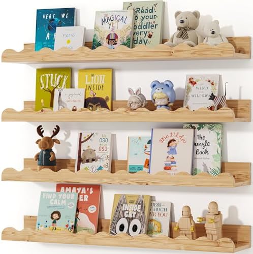 Seocry Nusery Shelves (23 Inches, Wood)