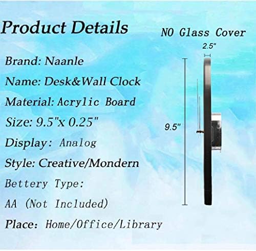 Naanle Vintage Aged American Police Flag Print Round Wall Clock, 9.5 Inch Silent Battery Operated Quartz Analog Quiet Desk Clock for Home,Office,School
