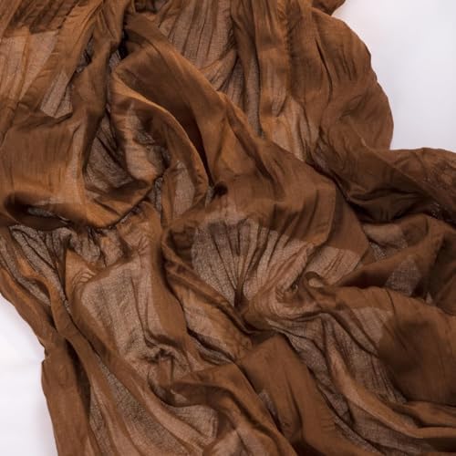 Brown Gauze Cheesecloth Table Runner 10ft Neutral Home Decor