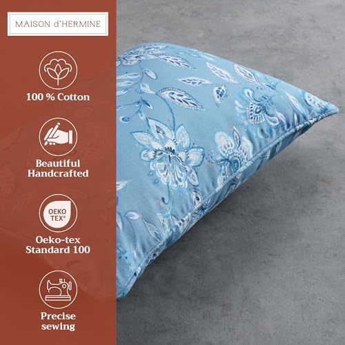 Maison d' Hermine Throw Pillow Covers 100% Cotton (12" x 20" - Pack of 1)