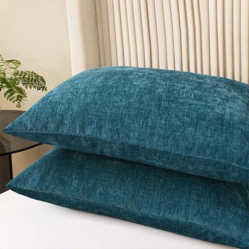 CaliTime Decorative Standard Throw Pillow Covers 26 X 20 Inches Ocean Blue