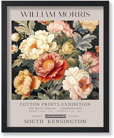 Poster Master William Morris Poster - Peony Print - Botanical Art - Flower Art - Exhibition Artwork - Animal Creation - Floral Piece - Aesthetic Illustration - Colorful Office or Bedroom Decor - 11x14 UNFRAMED Wall Piece