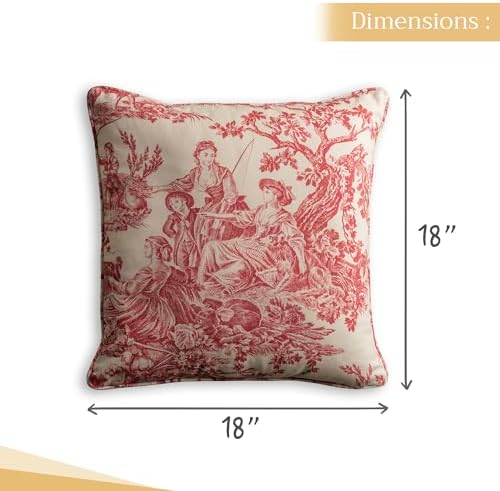 Maison d' Hermine Throw Pillow Covers 100% Cotton (18" x 18" - Pack of 4)