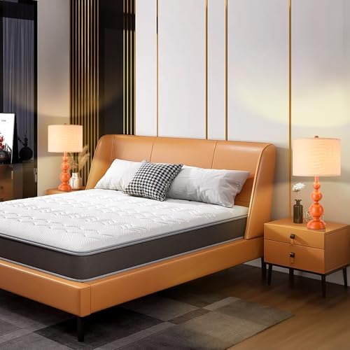 Ziqqeelam 24.4'' Orange Mid Century Modern Table Lamps Set of 2 for Living Room Bedroom Bedside Nightstand, Contemporary Table Lamp for Bedside, End Table Side Table Lamp (Bulbs Not Includes)
