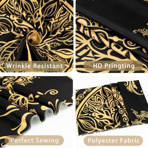 Black Golden Boho Tapestry for Bedroom, Hippie Tree of Life Wall Tapestries