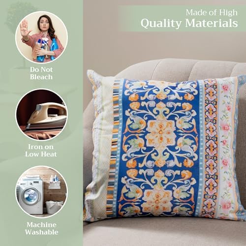 Maison d' Hermine Throw Pillow Covers 100% Cotton (18" x 18" - Pack of 1)