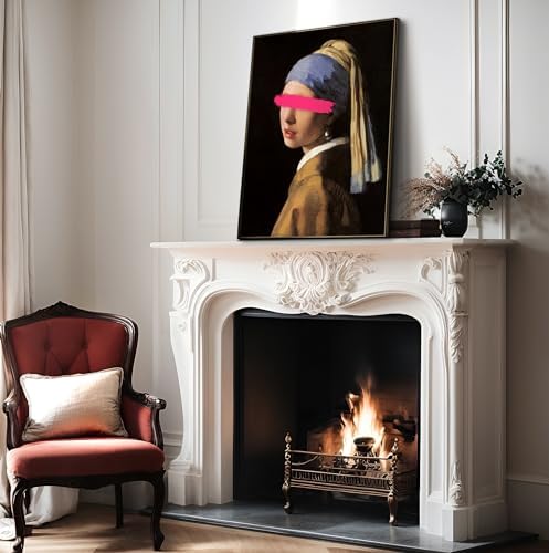 Poster Master Girl with a Pearl Earring Painting Print - Baroque Portrait Poster - Altered & Pop Art - Gift for Men & Women - Decor for Bedroom, Living Room or Office - 11x14 UNFRAMED Wall Art