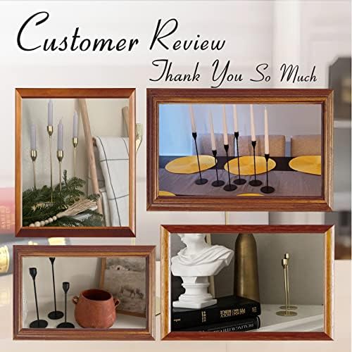 6Pcs Lemon Gold Candlestick Holders, Tall Taper Candelabra Stands fits 3/4 inch Thick Pillar Candle Stick, Elegant Decor Set for Table Centerpiece, Floor, Fireplace as Date, Festival, Fitting.